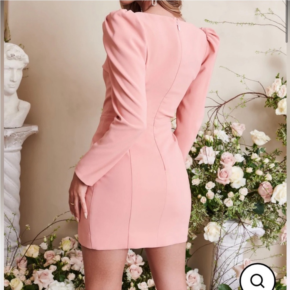 🆕 Lavish Alice Puff Sleeve Blazer Mini Dress in Coral Size 6